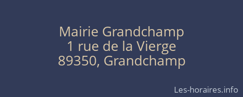 Mairie Grandchamp