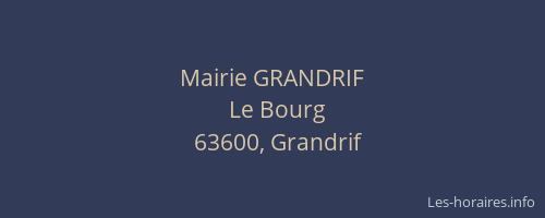 Mairie GRANDRIF