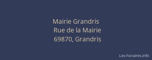 Mairie Grandris