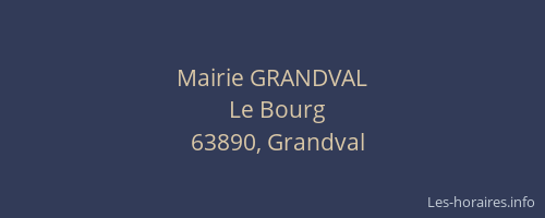 Mairie GRANDVAL