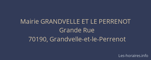 Mairie GRANDVELLE ET LE PERRENOT