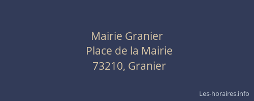 Mairie Granier