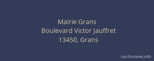 Mairie Grans