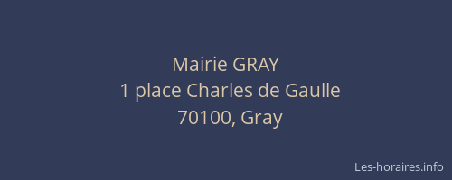Mairie GRAY