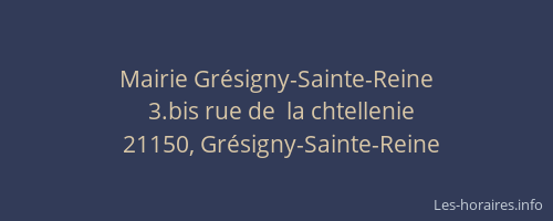 Mairie Grésigny-Sainte-Reine