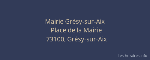 Mairie Grésy-sur-Aix