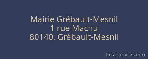 Mairie Grébault-Mesnil