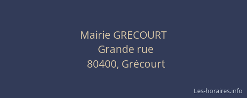 Mairie GRECOURT