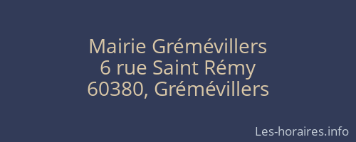 Mairie Grémévillers