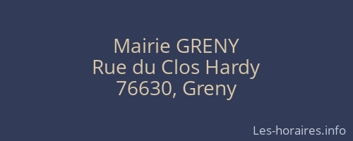 Mairie GRENY