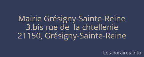 Mairie Grésigny-Sainte-Reine