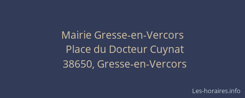 Mairie Gresse-en-Vercors