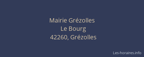 Mairie Grézolles