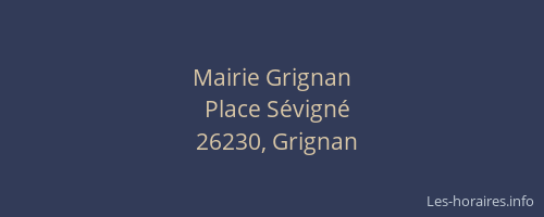 Mairie Grignan