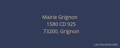 Mairie Grignon