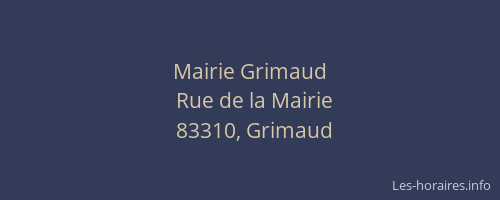 Mairie Grimaud