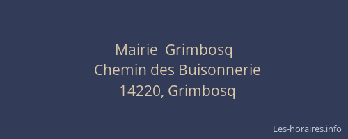 Mairie  Grimbosq