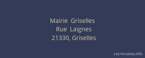 Mairie  Griselles