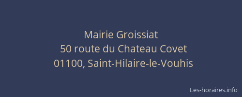 Mairie Groissiat