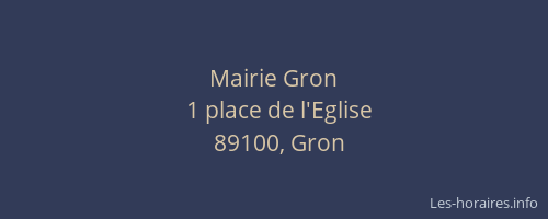 Mairie Gron