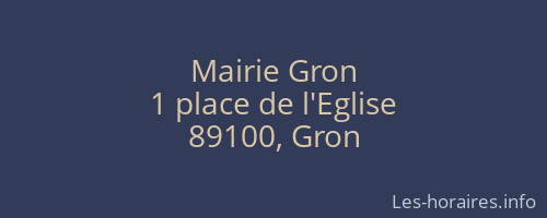 Mairie Gron