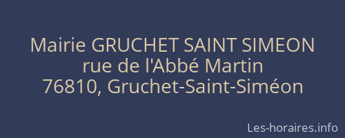 Mairie GRUCHET SAINT SIMEON