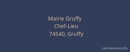 Mairie Gruffy