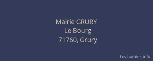 Mairie GRURY
