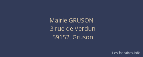 Mairie GRUSON