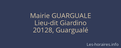 Mairie GUARGUALE