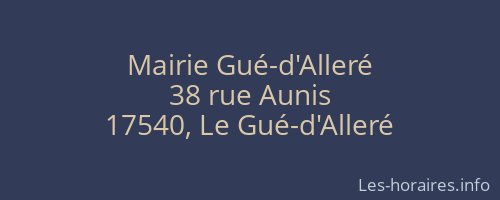 Mairie Gué-d'Alleré