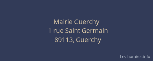 Mairie Guerchy