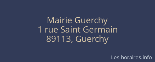 Mairie Guerchy