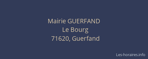 Mairie GUERFAND