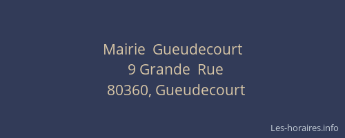 Mairie  Gueudecourt