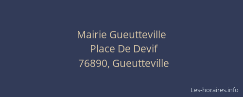 Mairie Gueutteville