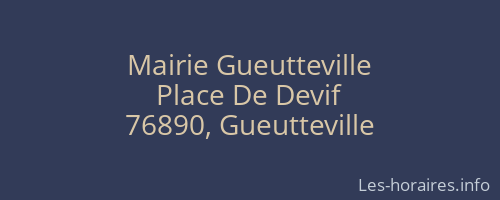 Mairie Gueutteville