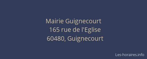Mairie Guignecourt