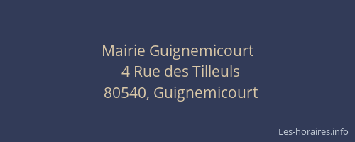 Mairie Guignemicourt