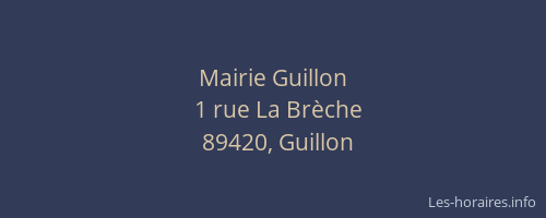Mairie Guillon