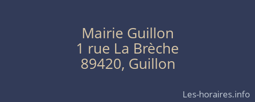 Mairie Guillon