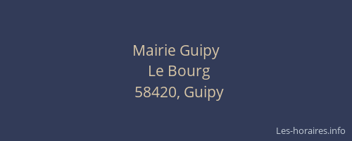 Mairie Guipy