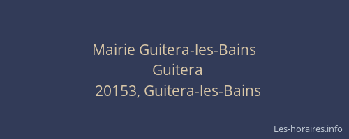 Mairie Guitera-les-Bains