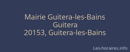 Mairie Guitera-les-Bains