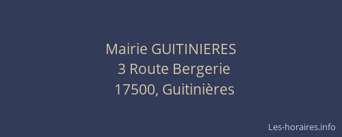 Mairie GUITINIERES