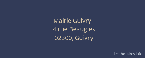 Mairie Guivry