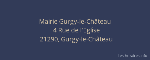 Mairie Gurgy-le-Ch&acirc;teau