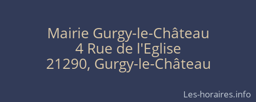 Mairie Gurgy-le-Château