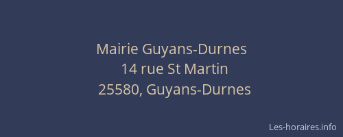 Mairie Guyans-Durnes