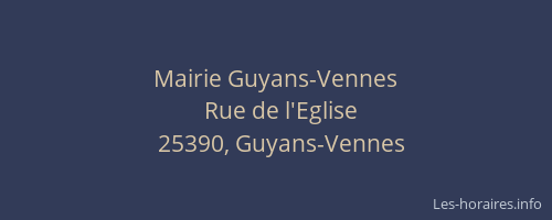 Mairie Guyans-Vennes